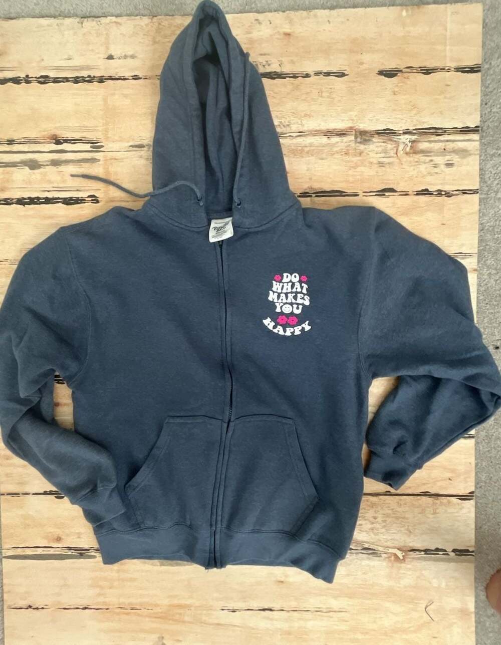 Pacific & Co 'Do What Makes You Happy' Graphic Zip-Up Hoodie